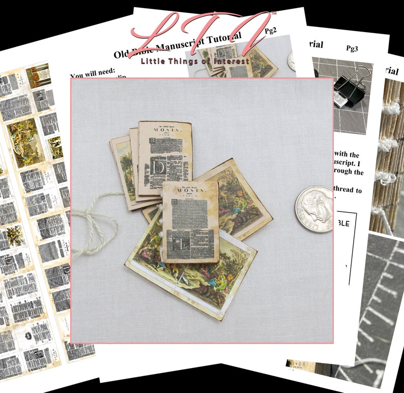 OLD BIBLE MANUSCRIPT Download Miniature Scale Pdf And Tutorial Etsy