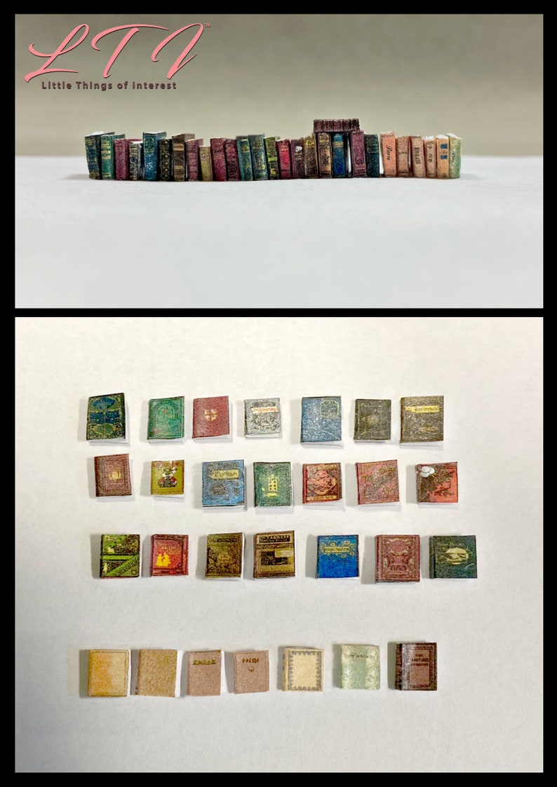 Kit QUARTER SCALE Books Kit Printed Pdf Instruction Tutorial Etsy