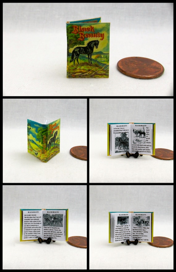 OLD YELLER Miniature Dollhouse Book 1:12 Scale Illustrated Readable Dog Book OLD YELLER Miniature Dollhouse Book 1:12 Scale Illustrated Readable Dog Book