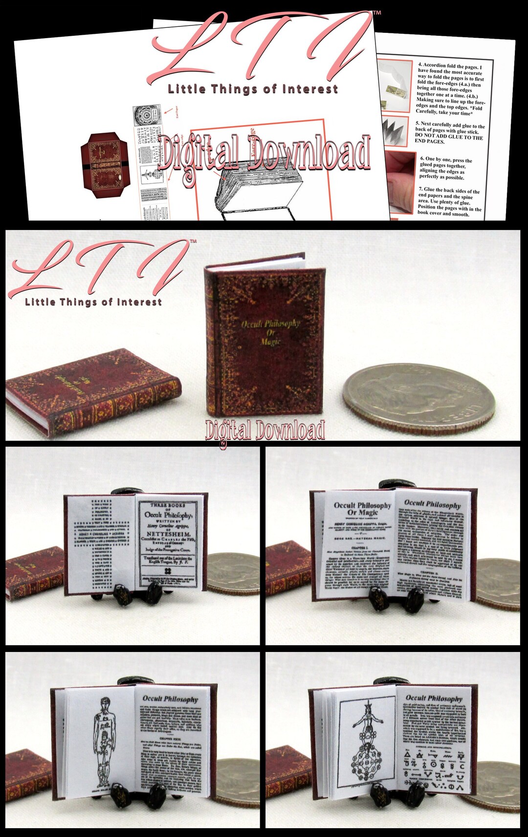 Digital Download BLACKWOODS OCCULT PHILOSOPHY Miniature Book Etsy