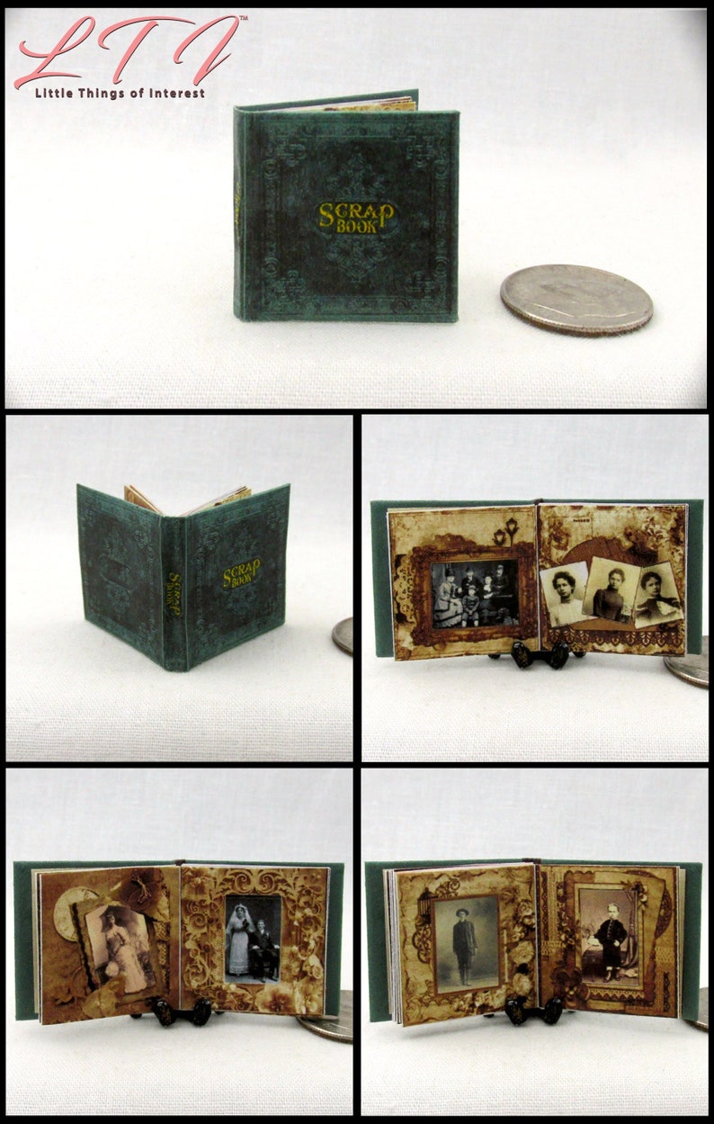 SCRAP BOOK 1:12 Scale Miniature Dollhouse Book Photo Album