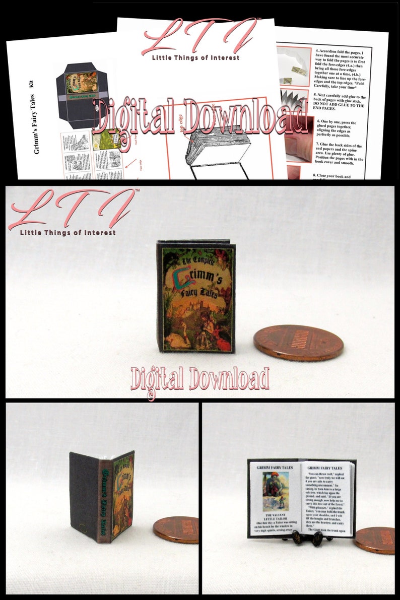 Digital Download GRIMMS FAIRY TALES Pdf Book and Construction Etsy