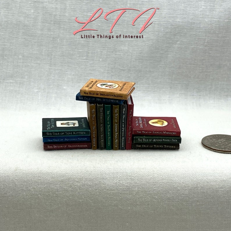 Digital Download BEATRIX POTTER Books Set of 14 Books Pdf and Construction Tutorial for Miniature 1:12 Scale Illustrated Readable Books image 3