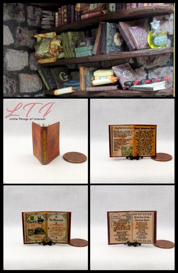 PRACTICAL MAGIC SPELL Book Miniature Dollhouse 1:12 Scale - Etsy
