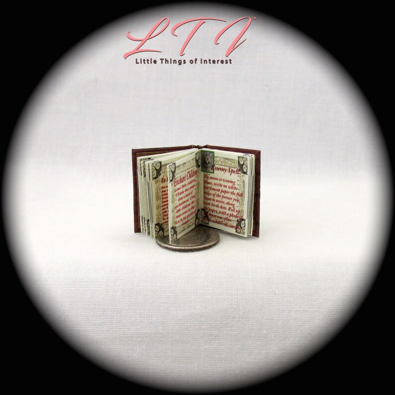 HOCUS POCUS Book of Spells Miniature Dollhouse 1:12 Scale | Etsy