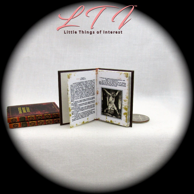 MAGICK MOSTE EVILE 1 6 Scale Illustrated Readable Spell Book Etsy