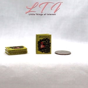 POETRY Of DYLAN THOMAS 1:12 Scale Miniature Dollhouse Readable Hard Cover Book image 3