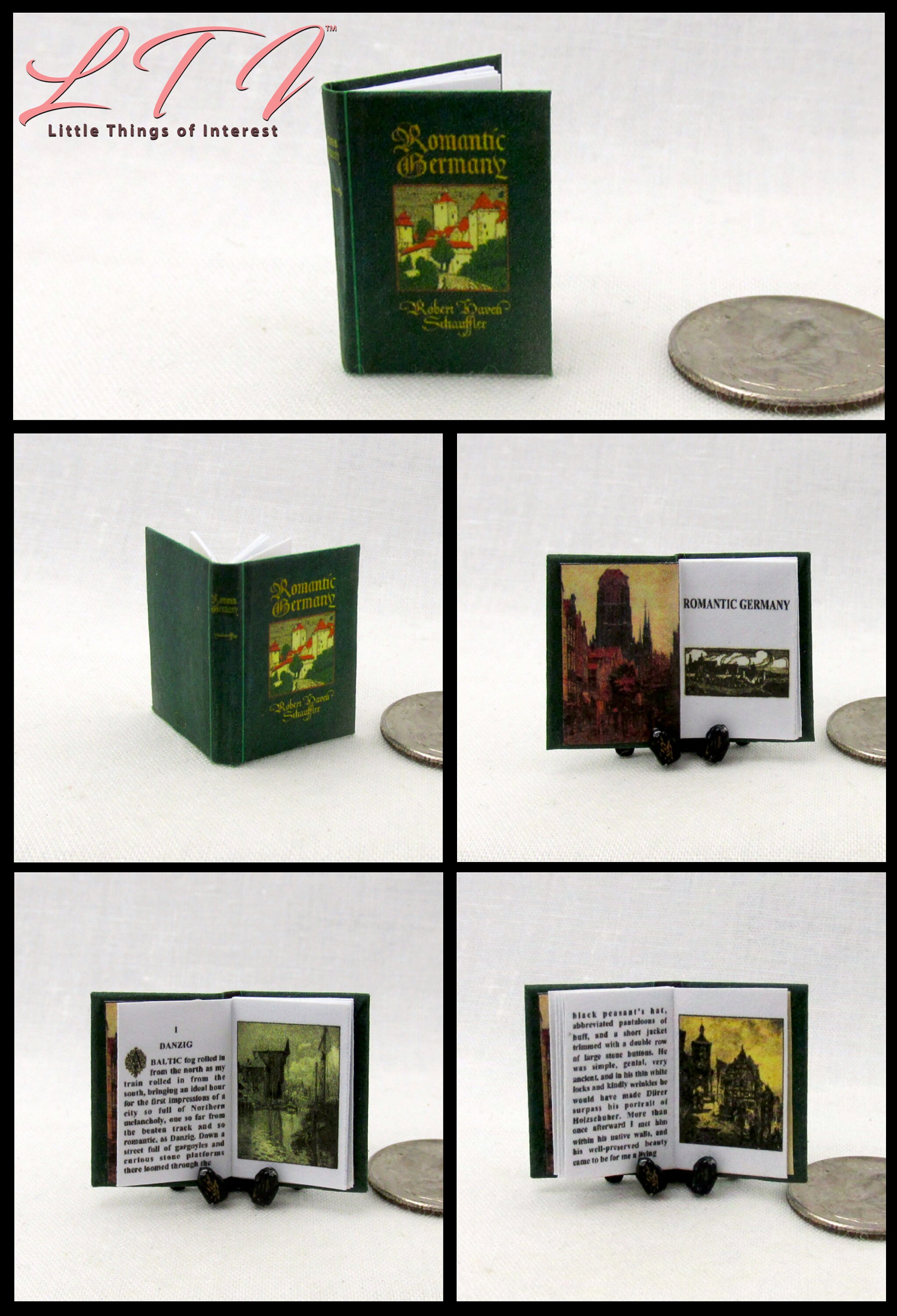 Travel Book Travel Romantic Germany Dollhouse Miniatures - 