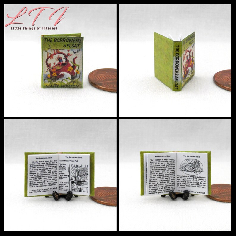 1:12 SCALE MINIATURE BOOK THE BORROWERS AFIELD DOLLHOUSE SCALE