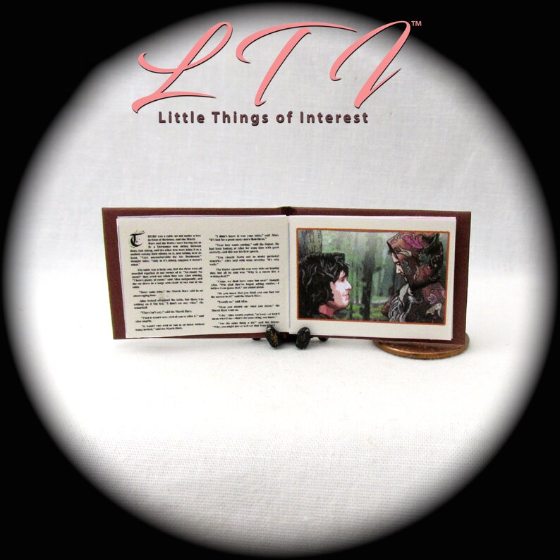 ONCE UPON A Time Book Of Fairy Tales 1:12 Scale Miniature Dollhouse Hard Cover Book Childrens Book image 6