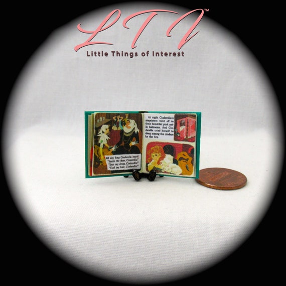 Dolls House Miniature 1/12th Scale Cinderella Story Book Printed Inside HJ109 