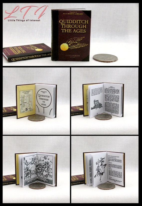 QUIDDITCH Through The Ages 1:6 Scale Miniature Illustrated Readable Book Potter