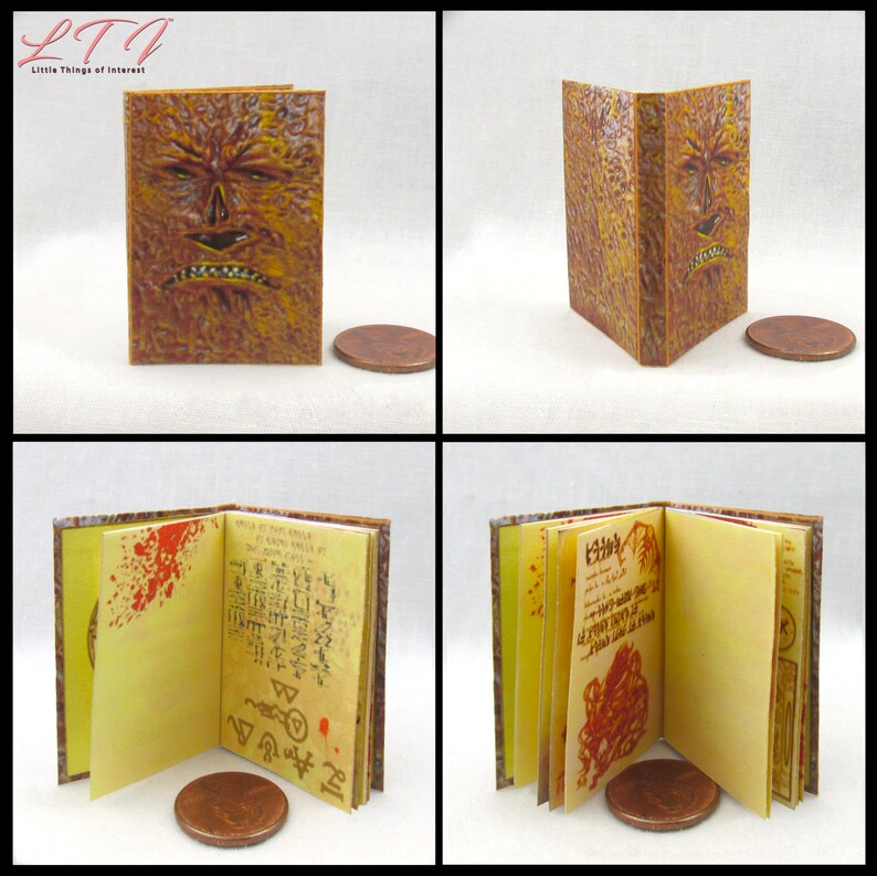 1:6 Scale BOOK Of The DEAD Evil Dead Necronomicon Miniature Illustrated Book