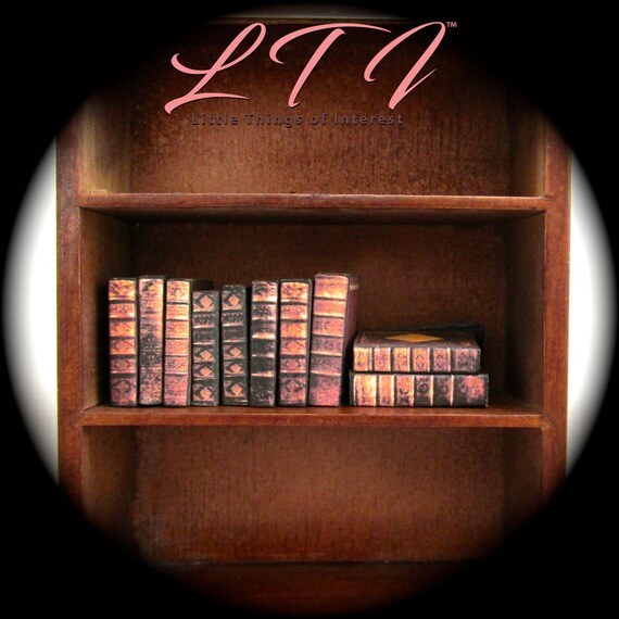 10 Old Library Miniature Books Set 1 12 Scale Dollhouse Prop Etsy 10 Old Library Miniature Books Set 1 12 Scale Dollhouse Prop Etsy