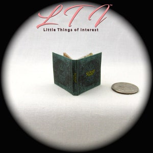 SCRAP BOOK 1:12 Scale Miniature Dollhouse Hard Cover Book Photo Album image 3