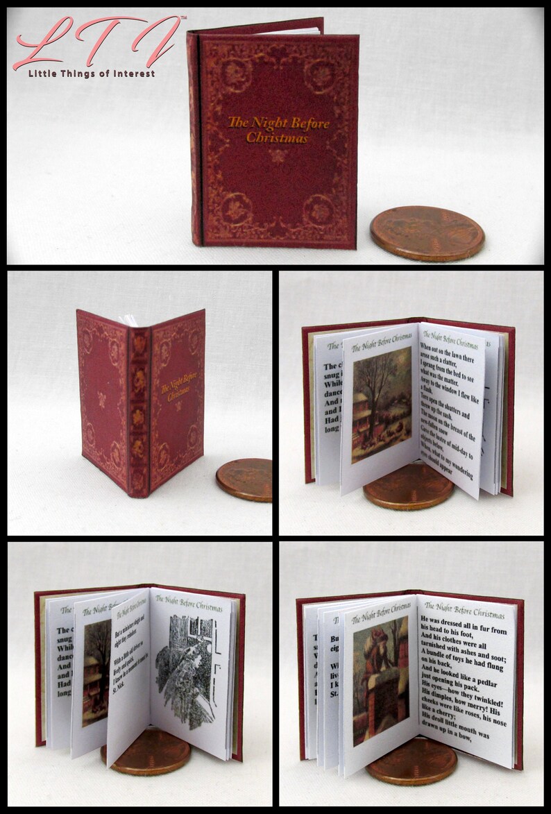 1:6 SCALE MINIATURE BOOK THE TWELVE DAYS OF CHRISTMAS PLAYSCALE