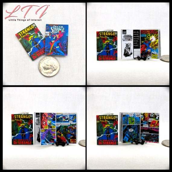 4 Miniature  'The Flash'   Comics Dollshouse 1:12 scale OPENING PAGES 