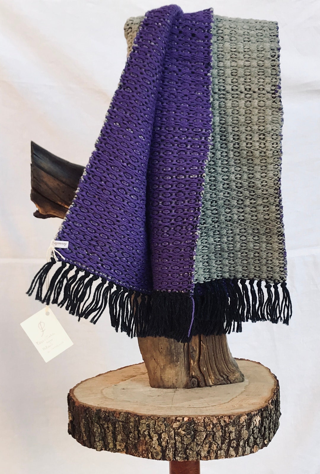 Sciarpa in lana fatta al telaio a mano - Reborn in Italy
