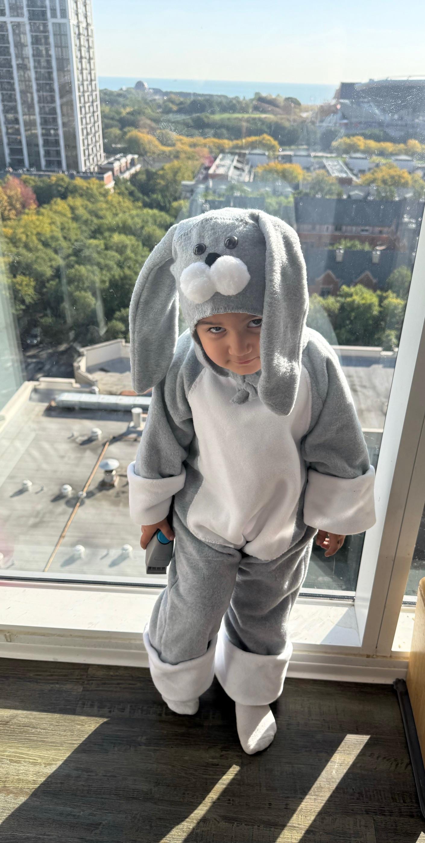 Bugs Bunny Costume Grey Bunny Onesie Toddler Halloween Costume