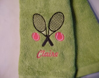 Free personalizing Beautifully embroidered tennis towel