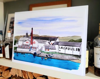Lagavulin Whisky Print - Distillery Art