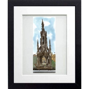 Impressão do Monumento Scott: Arte em Aquarela de Edimburgo