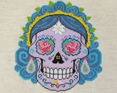 CATALINA Sugar Skull Day of the Dead Cross Stitch Pattern