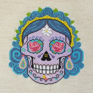 CATALINA Sugar Skull Day of the Dead Cross Stitch Pattern