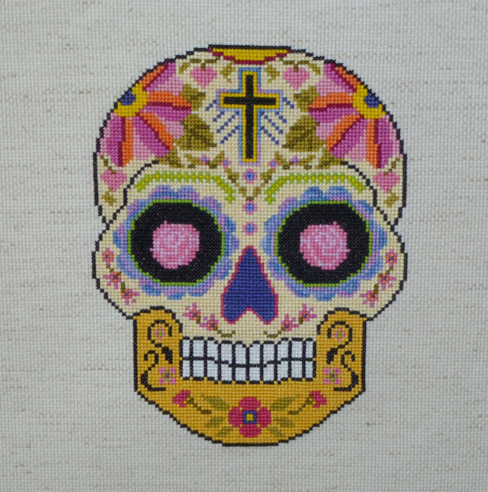 ALL SOULS Sugar Skull Cross Stitch Pattern | Etsy