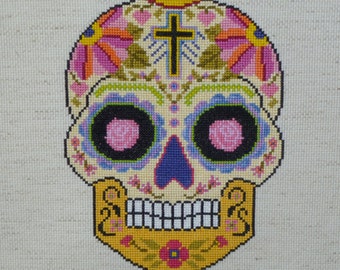 ALL SOULS Sugar Skull Cross Stitch Pattern