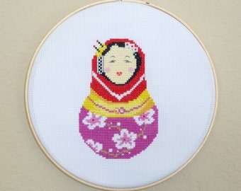 GEISHA DOLL Cross Stitch Pattern