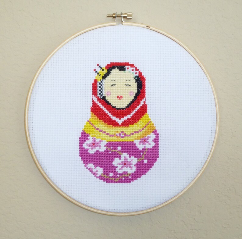 GEISHA DOLL Cross Stitch Pattern Etsy