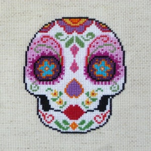 SweetHeart Sugar Skull Cross Stitch Pattern image 2