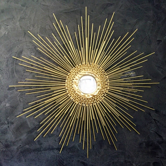 Gold Starburst Mirror Handmade Sunburst 27in 1006 Or 1007 Mid Century Modern Farmhouse Atomic