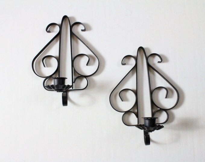 Wrought Iron Candle Sconces Etsy