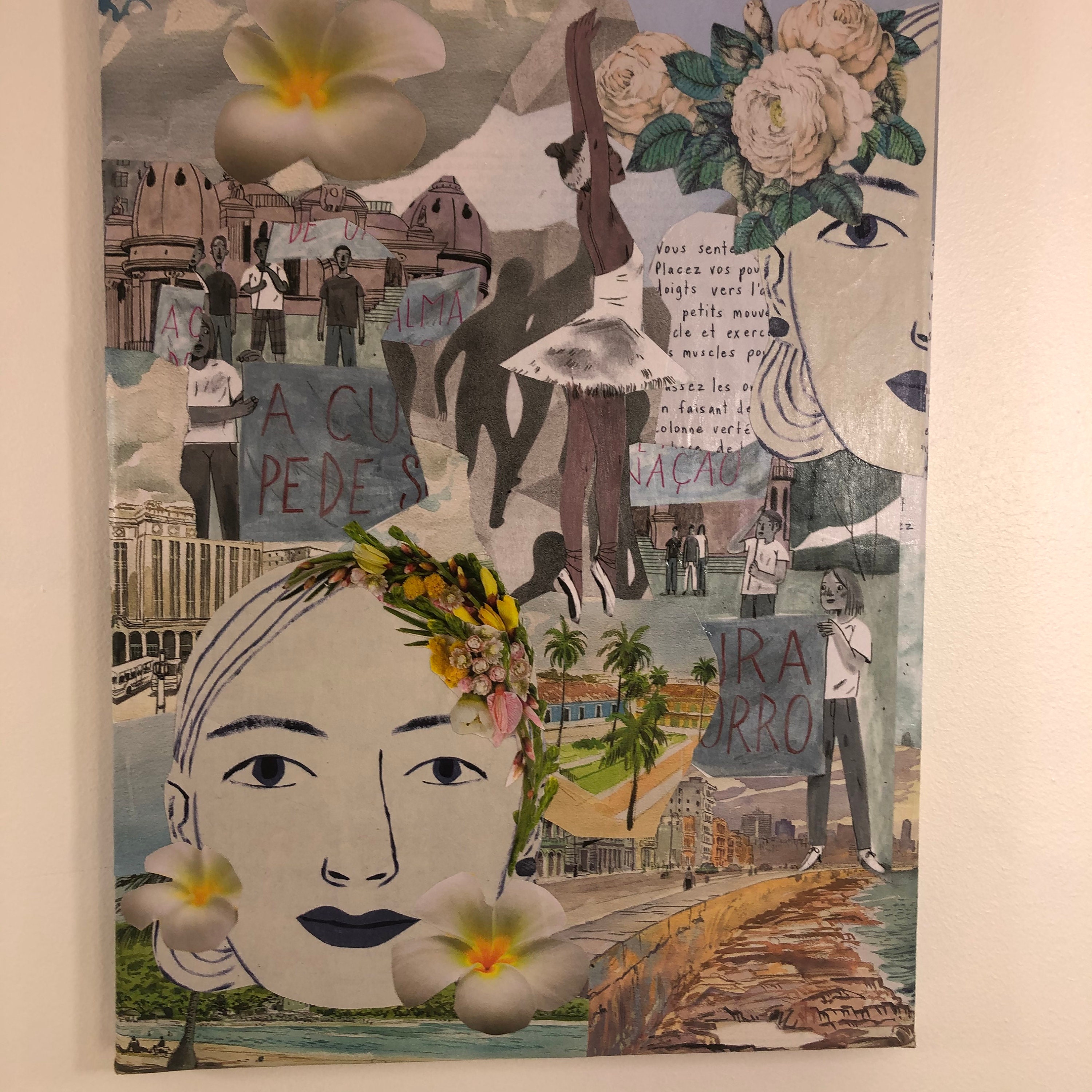 Tableaux Collage Toile Tendue 2537