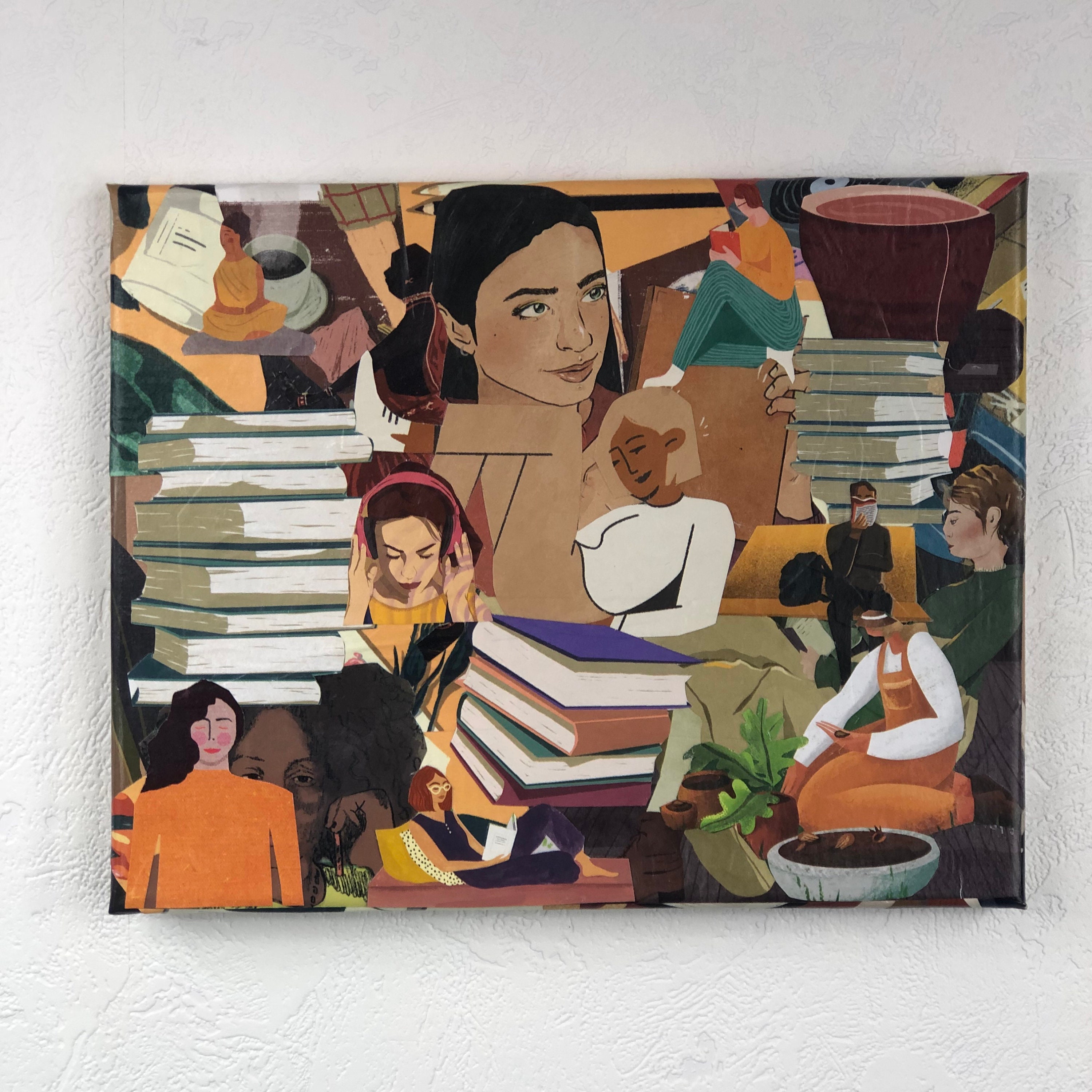 Tableaux Collage Toile Tendue 1050