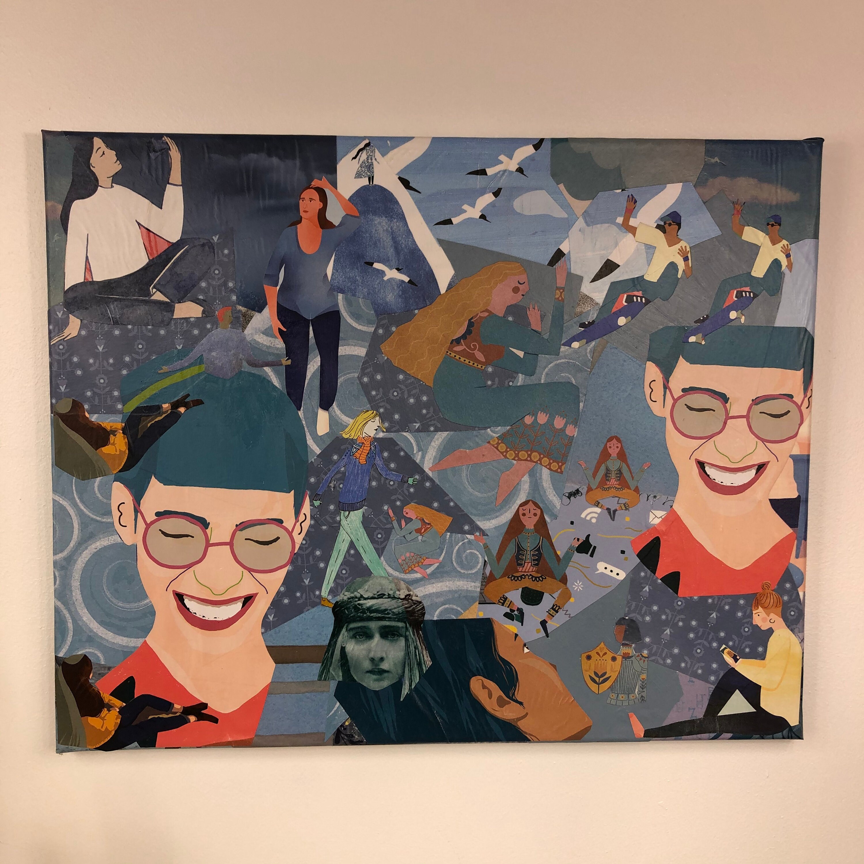 Tableaux Collage Toile Tendue Réf 2936