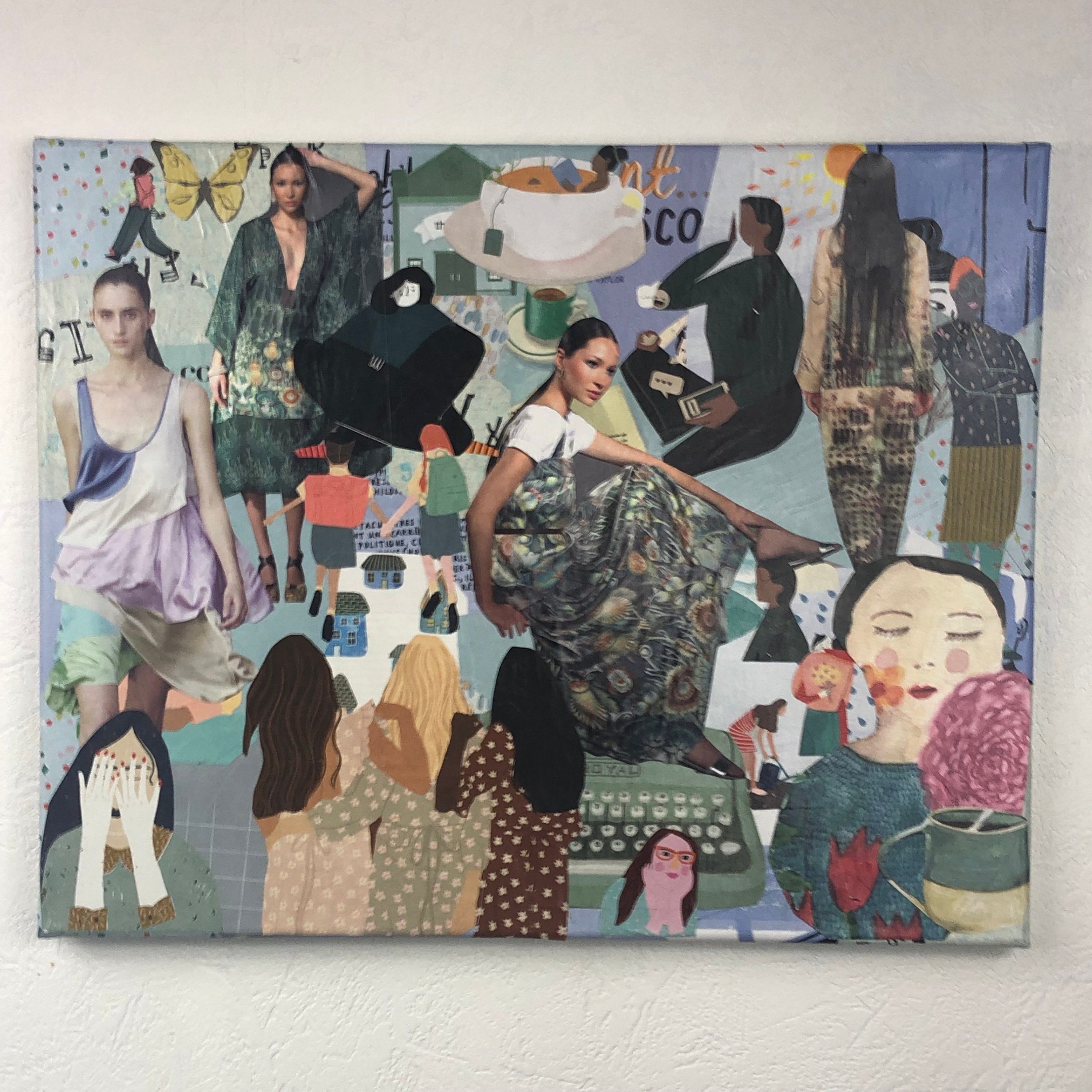 Tableaux Collage Toile Tendue 1136