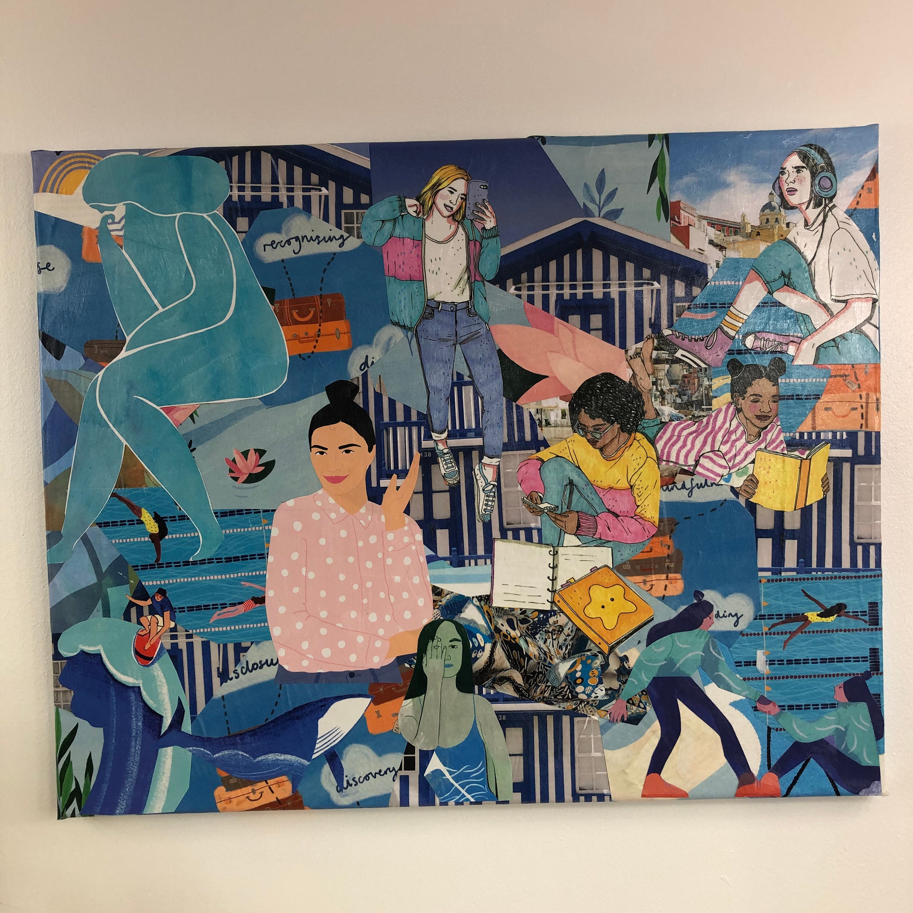 Tableaux Collage Toile Tendue Réf 2987