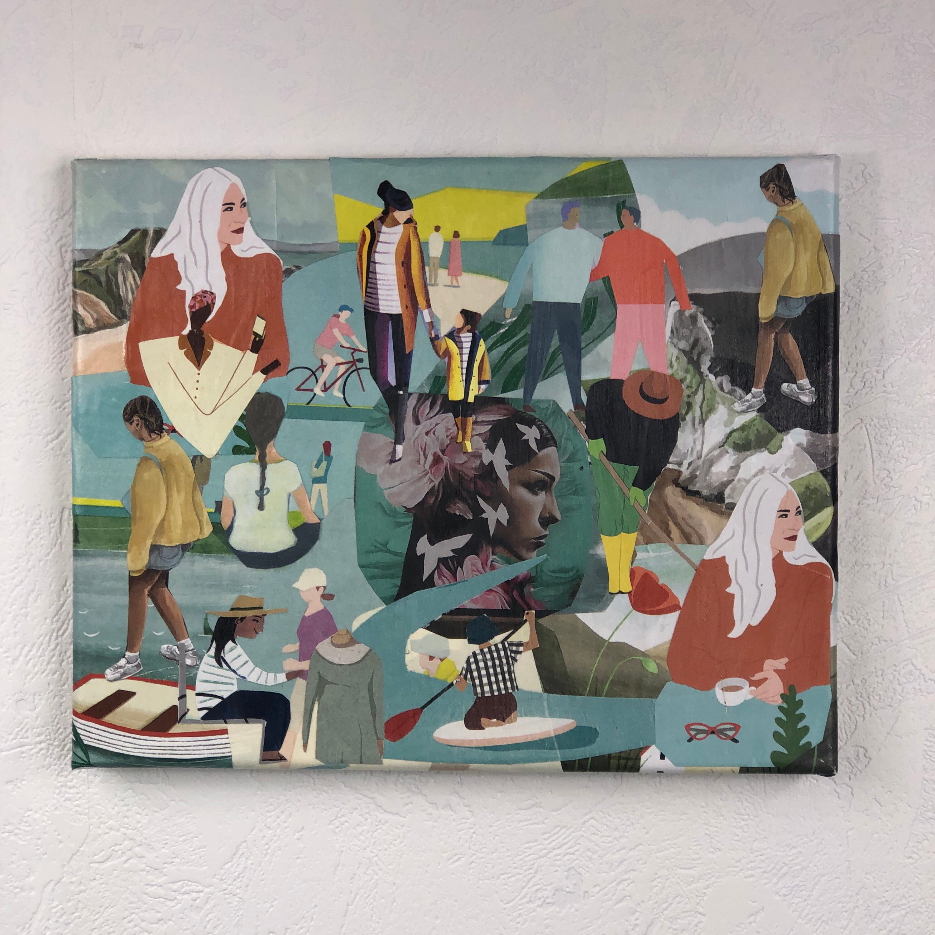 Tableaux Collage Toile Tendue 1065