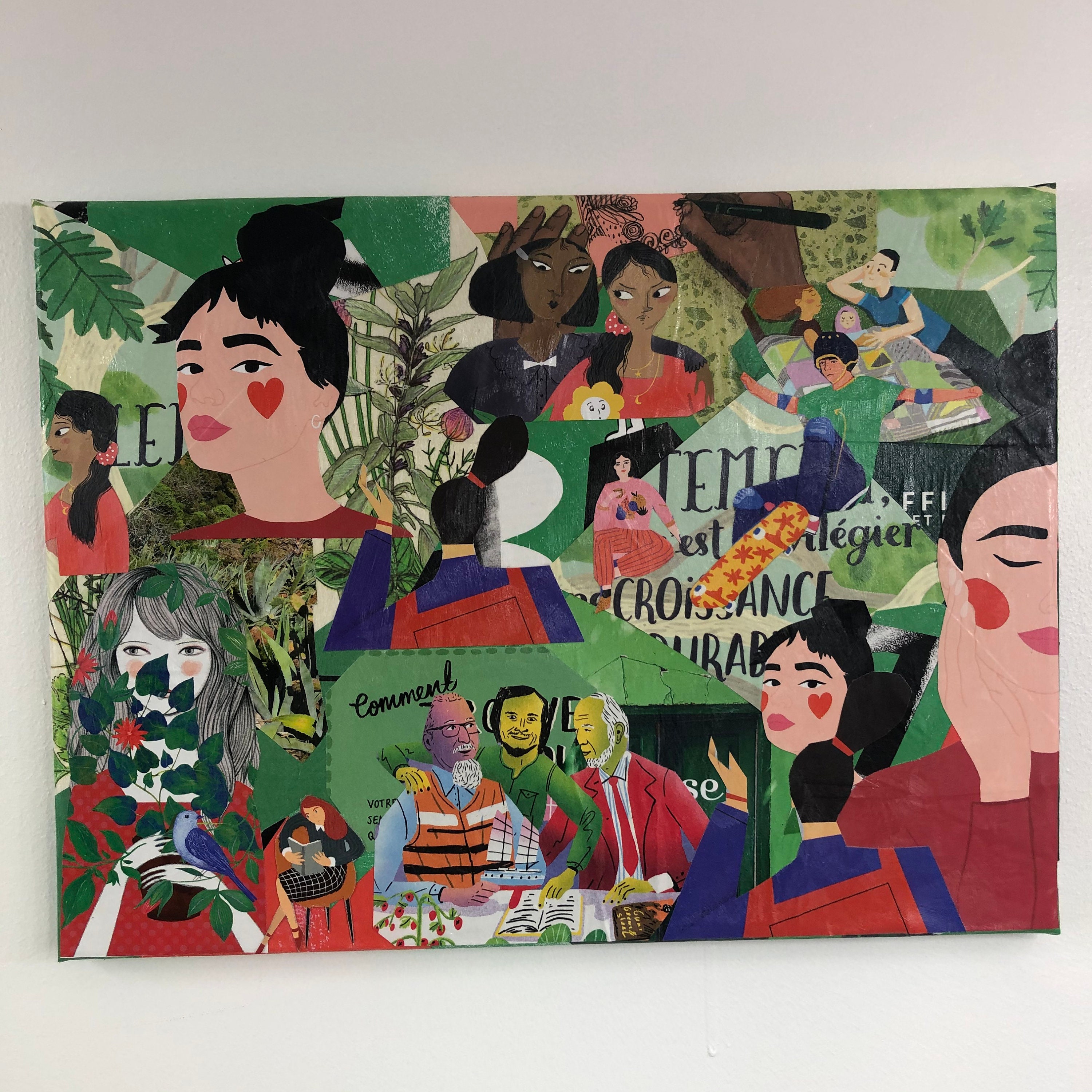 Tableaux Collage Toile Tendue Réf 3013