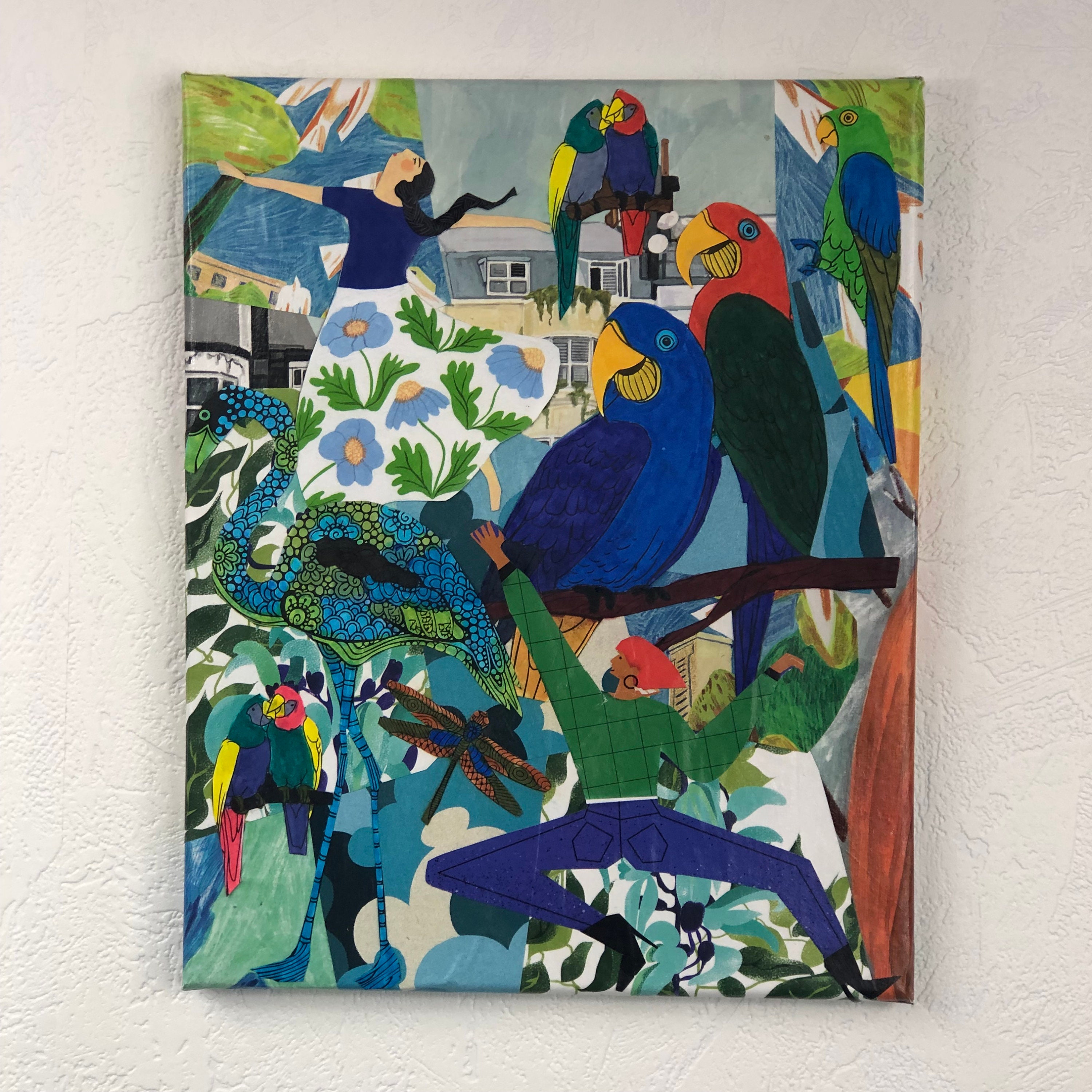 Tableaux Collage Toile Tendue 1056