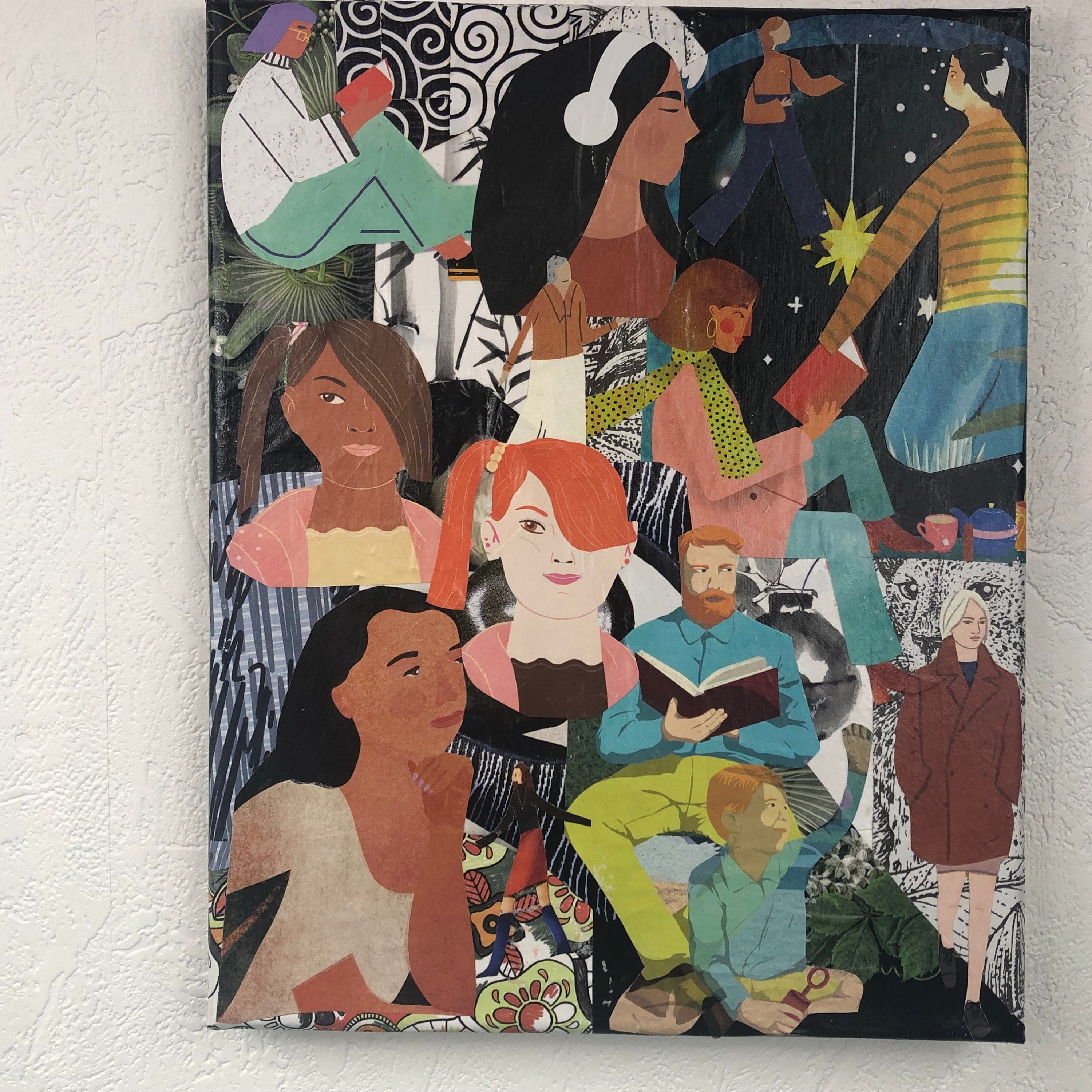 Tableaux Collage Toile Tendue 1040