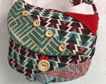 Sac Minaudière Tissus Patchwork Réf 4312