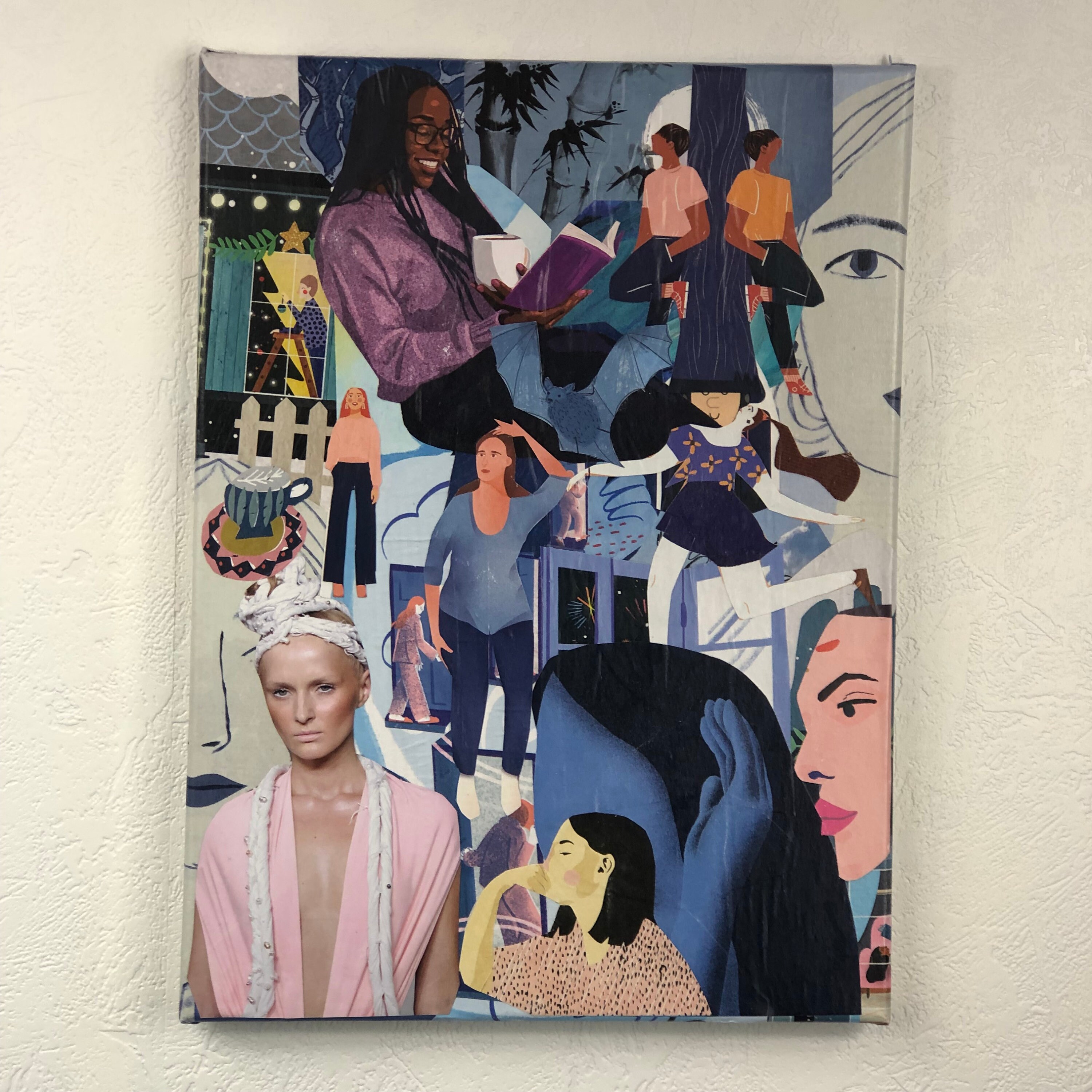 Tableaux Collage Toile Tendue 1096