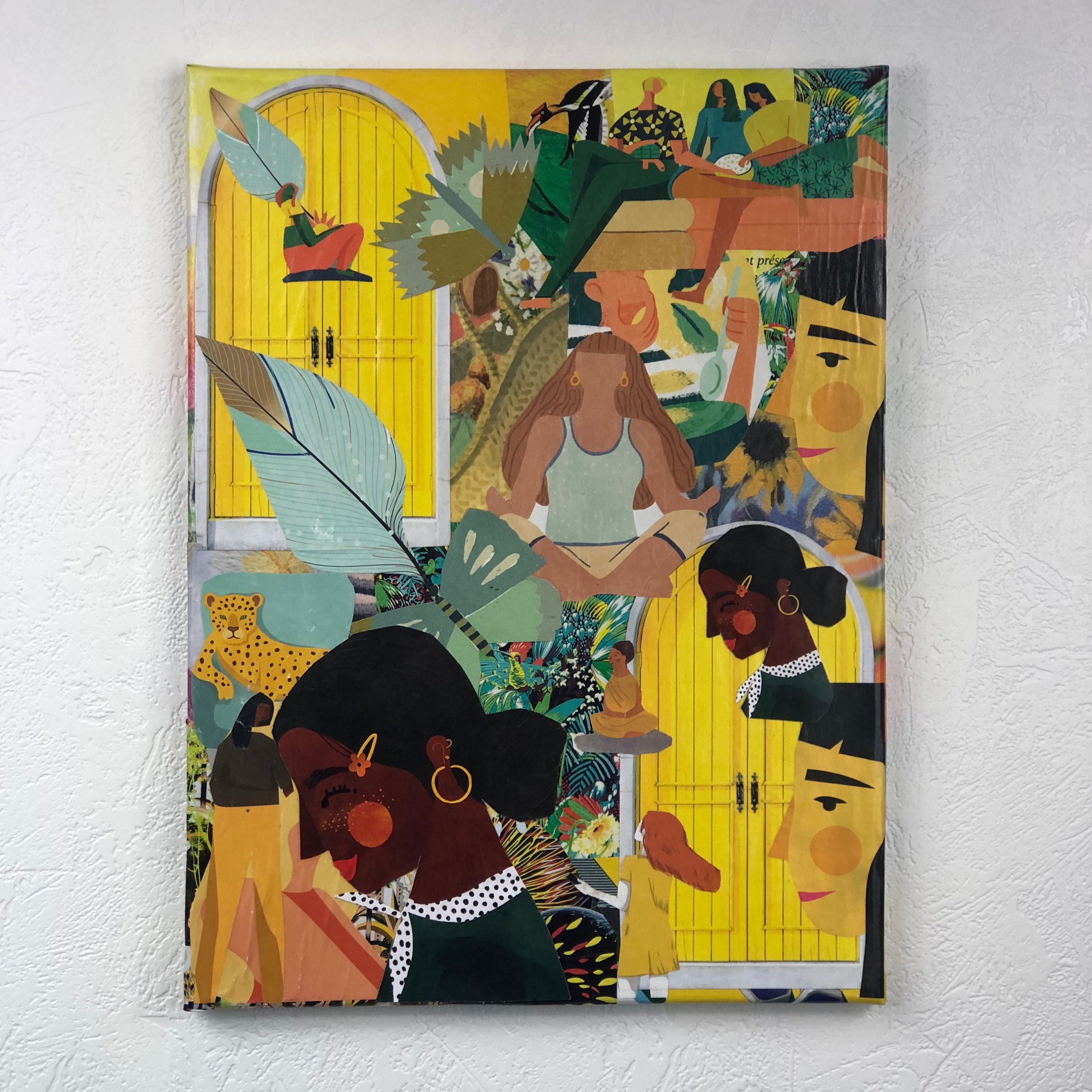 Tableaux Collage Toile Tendue 1100