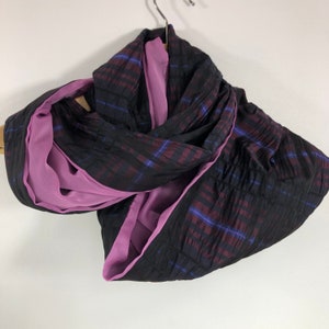Tubular scarf / snood reversible fabrics ref 1800