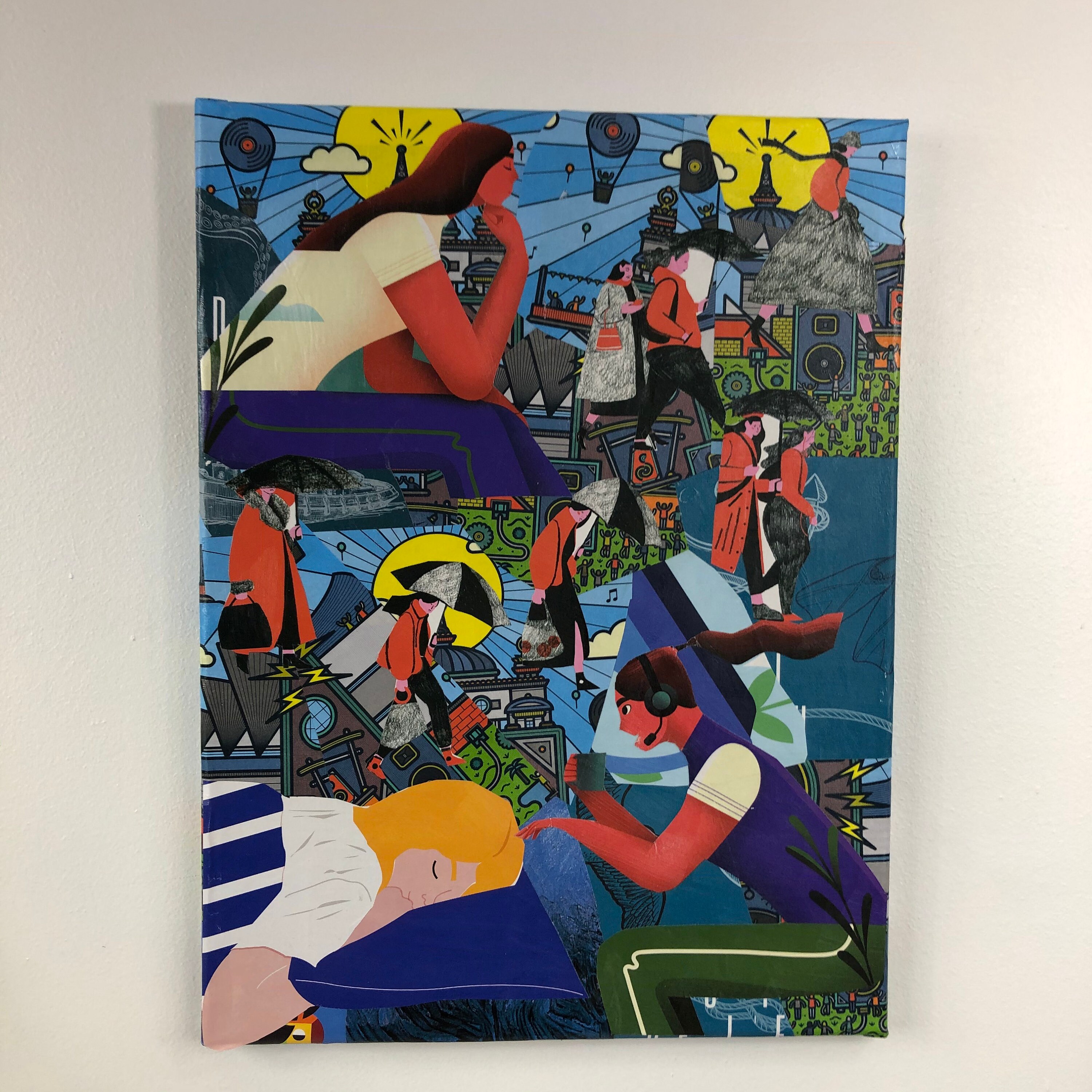 Tableaux Collage Toile Tendue Réf 2760