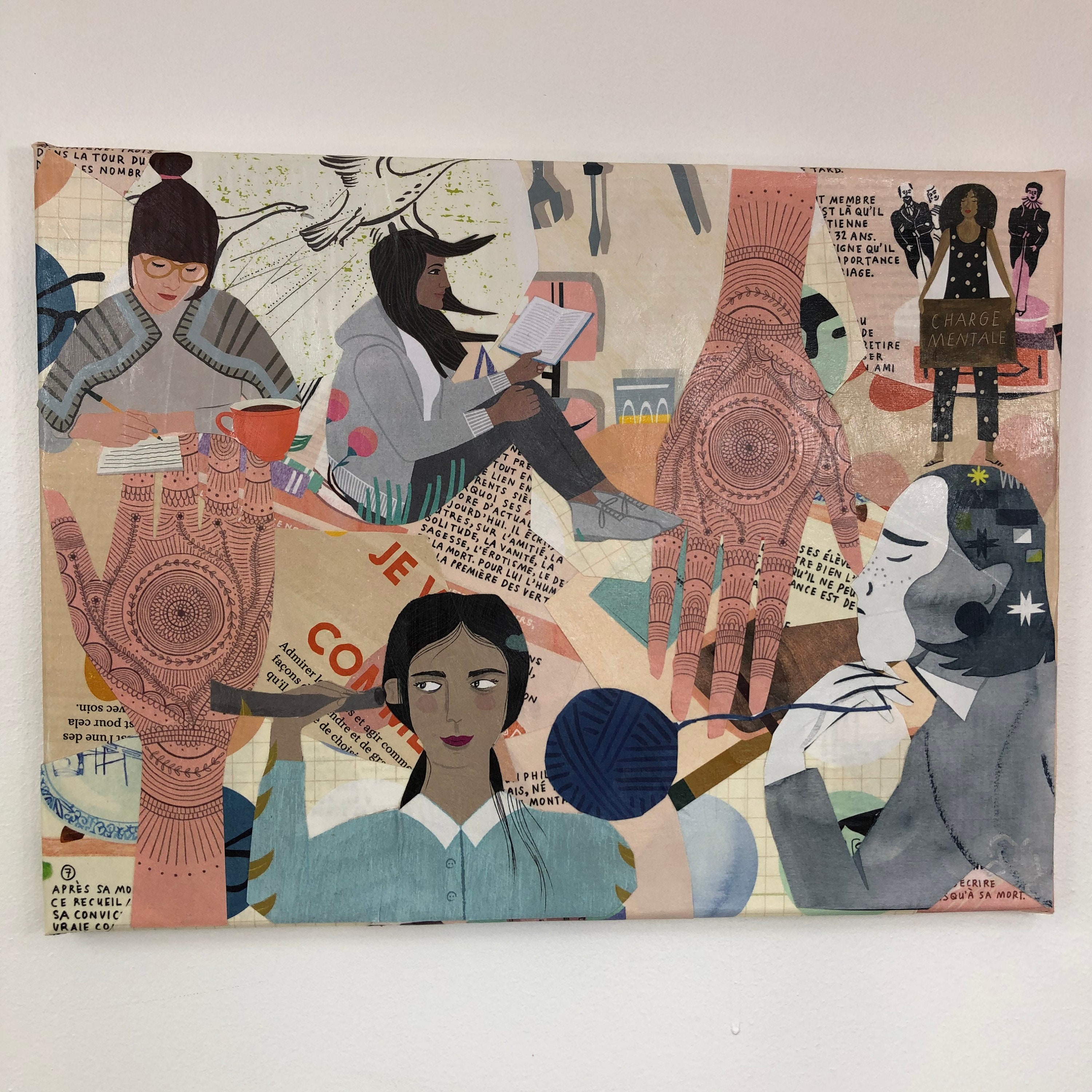 Tableaux Collage Toile Tendue Réf 2812